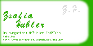 zsofia hubler business card